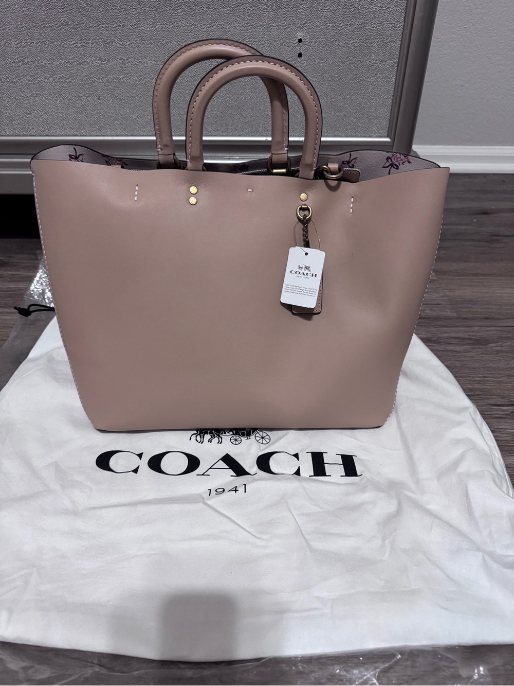 Coach Rogue  Leather Tote with Double Handles
